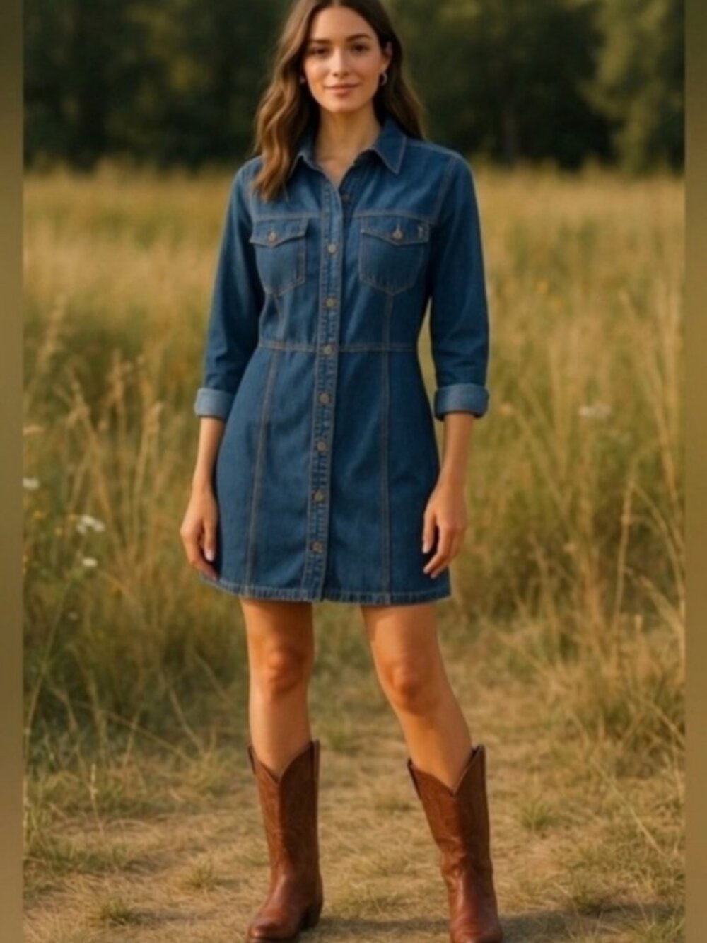 Frye dark wash denim minidress - size small